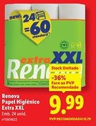 Lidl Renova Papel Higiénico Extra XXL promoção