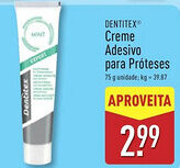 ALDI DENTITEX Creme Adesivo para Próteses promoção