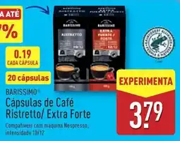 ALDI BARISSIMO Cápsulas de Café Ristretto/ Extra Forte promoção