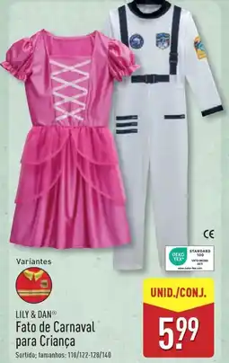 ALDI LILY & DAN Fato de Carnaval para Criança promoção