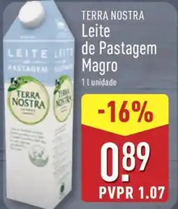 ALDI TERRA NOSTRA Leite de Pastagem Magro promoção