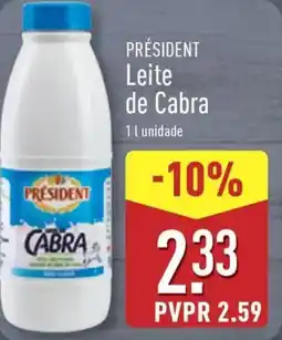 ALDI PRÉSIDENT Leite de Cabra promoção