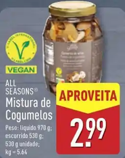 ALDI ALL SEASONS Mistura de Cogumelos promoção