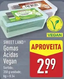 ALDI SWEET LAND Gomas Ácidas Vegan promoção