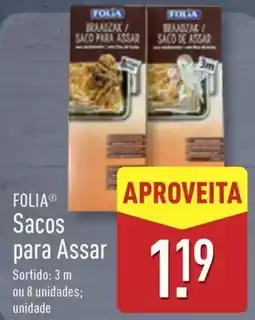 ALDI FOLIA Sacos para Assar promoção