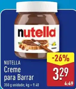 ALDI NUTELLA Creme para Barrar promoção
