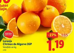 Lidl Laranja Citrinos do Algarve IGP promoção