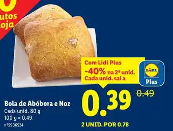 Lidl Bola de Abóbora e Noz promoção