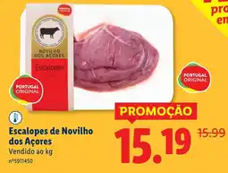 Lidl Escalopes de Novilho dos Açores promoção