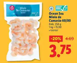 Lidl Ocean Sea Miolo de Camarão 60/80 promoção