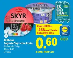 Lidl Milbona Iogurte Skyr com Fruta promoção
