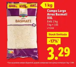 Lidl Campo Largo Arroz Basmati XXL promoção