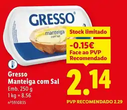 Lidl Gresso Manteiga com Sal promoção