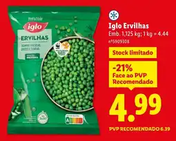 Lidl Iglo Ervilhas promoção