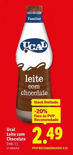 Lidl Ucal Leite com Chocolate promoção
