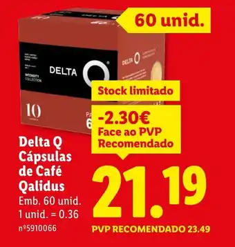 Lidl Delta Q Cápsulas de Café Qalidus promoção