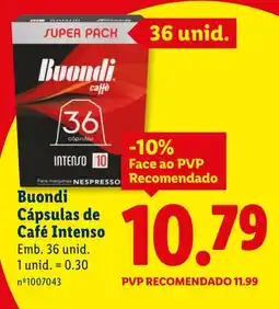 Lidl Buondi Cápsulas de Café Intenso promoção