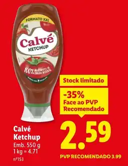 Lidl Calvé Ketchup promoção