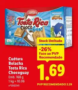 Lidl Cuétara Bolacha Tosta Rica Chocoguay promoção