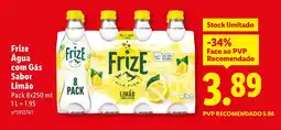 Lidl Frize Água com Gás Sabor Limão promoção