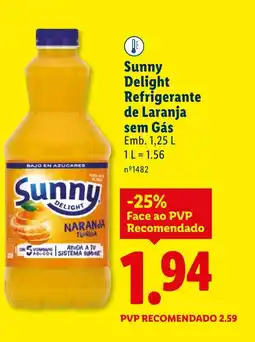 Lidl Sunny Delight Refrigerante de Laranja sem Gás promoção