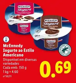 Lidl McEnnedy Iogurte ao Estilo Americano promoção