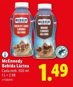 Lidl McEnnedy Bebida Láctea promoção