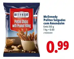 Lidl McEnnedy Palitos Salgados com Amendoim promoção