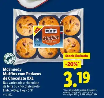 McEnnedy Muffins com Pedaços de Chocolate XXL