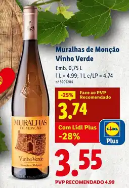 Lidl Muralhas de Monção Vinho Verde promoção