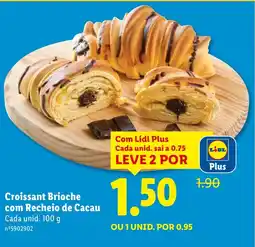 Lidl Croissant Brioche com Recheio de Cacau promoção