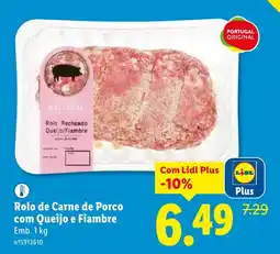 Lidl Rolo de Carne de Porco com Queijo e Fiambre promoção