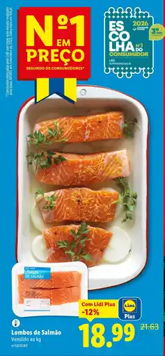 Lidl Lombos de Salmão promoção