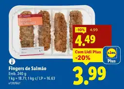 Lidl Fingers de Salmão promoção