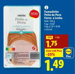 Lidl Fumadinho Peito de Peru Forno a Lenha promoção