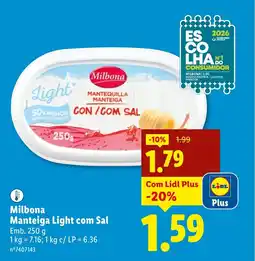 Lidl Milbona Manteiga Light com Sal promoção