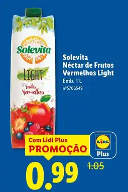 Lidl Solevita Néctar de Frutos Vermelhos Light promoção