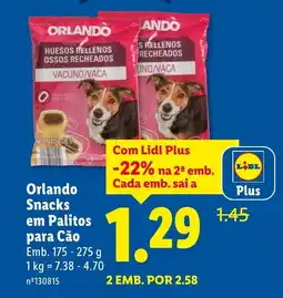 Lidl Orlando Snacks em Palitos para Cão promoção
