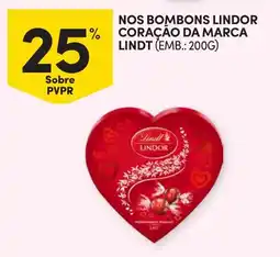 Continente Nos bombons lindor coração da marca lindt promoção