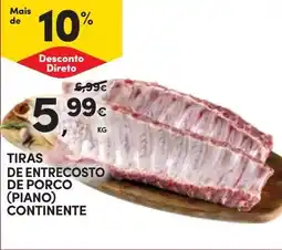 Continente Tiras de entrecosto de porco (piano) continente promoção