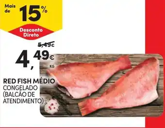 Continente Red fish médio congelado promoção