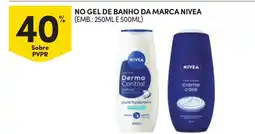 Continente No gel de banho da marca nivea promoção