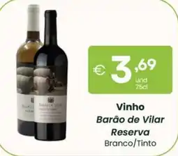 Roque Supermercados Vinho Barão de Vilar Reserva promoção