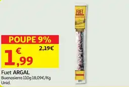 Minipreço Fuet ARGAL Buenasierra promoção
