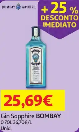Minipreço Gin Sapphire BOMBAY promoção
