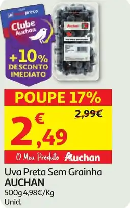 Minipreço Uva Preta Sem Grainha AUCHAN promoção