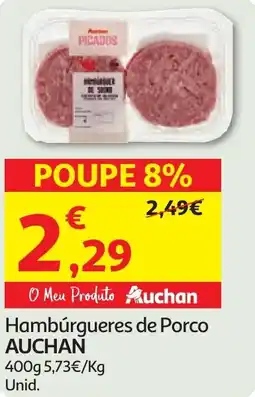 Minipreço Hambúrgueres de Porco AUCHAN promoção