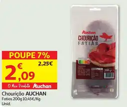 Minipreço Chourição AUCHAN Fatias promoção