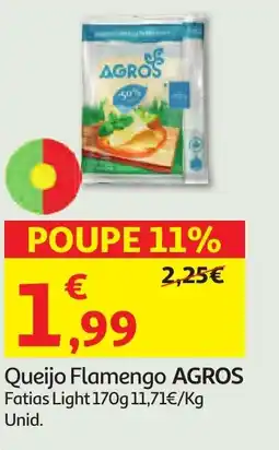 Minipreço Queijo Flamengo AGROS Fatias Light promoção