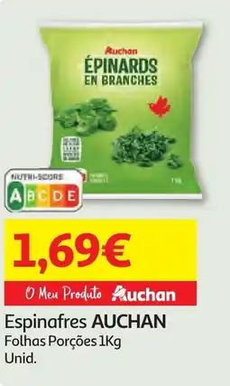 Minipreço Espinafres AUCHAN Folhas Porções promoção